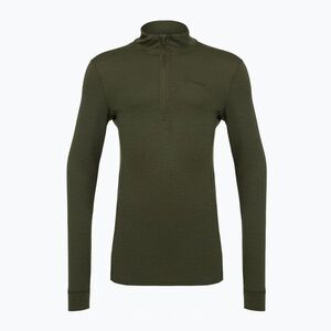 Férfi thermo pulóver Pinewood Abisko Merino Base Layer Half Zip d.mossgreen (Abisko Merino Base Layer Half Zip 5406) kép