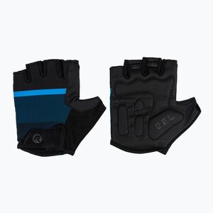 Rogelli Hero II férfi kerékpáros kesztyű fekete/kék (Hero II ROG352277) kép