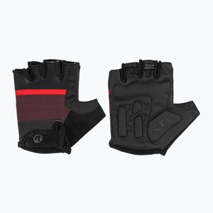 Rogelli Hero II férfi kerékpáros kesztyű fekete/piros/bordó (Hero II ROG352278) kép