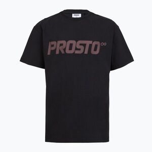 Férfi PROSTO Big Logo mosott fekete póló (Big Logo KL252MTEE1141) kép