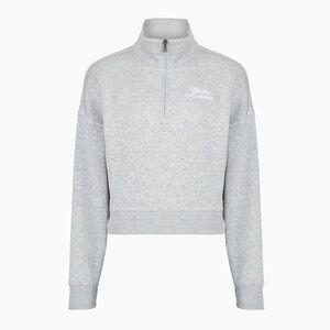 Női pulóver Under Armour Rival Fleece Script HZ mod gray light heather/white (Rival Fleece Script HZ 6012292-011) kép