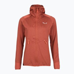 Női trekking pulóver Salewa Agner Hybrid PL/DST FZ Hoody etruscan red melange (Agner Hybrid PL/DST FZ Hoody 00-0000027372) kép