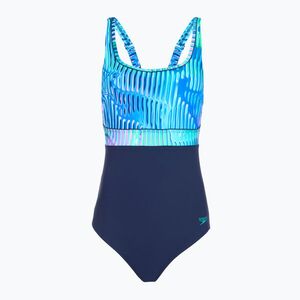 Női egyrészes fürdőruha Speedo Shaping Contour Eclipse Printed turquoise gem (Shaping Contour Eclipse Printed 8-00306816569) kép