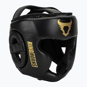 Bokszisak Venum Ringhorns Charger Headgear black/gold (Ringhorns Charger Headgear RH-00053-126) kép