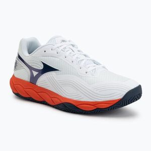 Férfi teniszcipő Mizuno Wave Enforce Court 2 AC white/insignia blue/orange (Wave Enforce Court 2 AC 61GA263202) kép