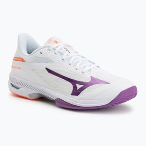 Női teniszcipő Mizuno Wave Exceed Court AC white/dahlia/lava orange (Wave Exceed Court AC 61GA261902) kép