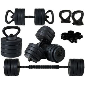 Funfit 4in1 állítható 40kg bitumen Súlyzó szett + fogantyúk 2x20k... kép