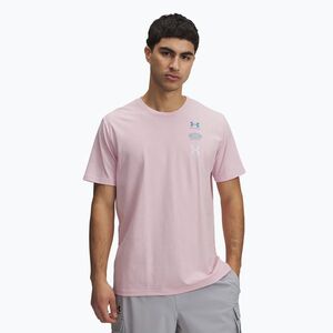 Under Armour férfi 60/40S Evol Logo prime rózsaszín/éterkék/fehér póló (60/40S Evol Logo 1390165-647) kép