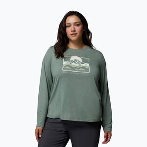 Női hosszú ujjú póló Columbia Parsons Point LS Graphic Tee sedona sage heather/all terrain (Parsons Point Graphic Tee 2172711342) kép