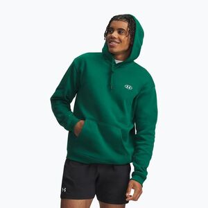 Férfi pulóver Under Armour Rival Fleece Hoodie campus ivy/white (Rival Fleece Hoodie 6013448-312) kép