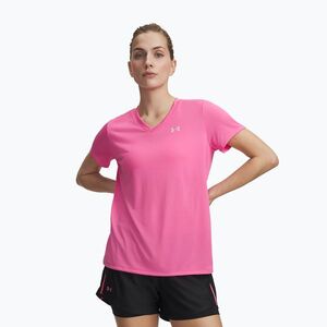 Női edző póló Under Armour Tech SSV Solid pink frenzy/prime pink (Tech SSV Solid 1384229-637) kép