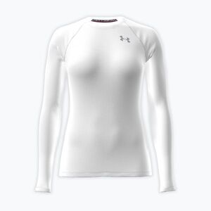 Női edző hosszú ujjú póló Under Armour HG Authentics Comp LS white/halo gray (HeatGear Compression 1365459-101) kép