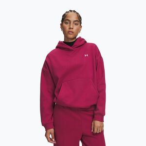 Női pulóver Under Armour Icon Fleece Hoodie claret/white (Icon Fleece Hoodie 6013544-622) kép