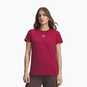 Női póló Under Armour Rival Core claret/white (Rival Core 1383648-622) kép