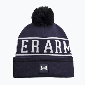 Férfi téli sapka Under Armour Halftime Pom Beanie midnight navy/white/white (Halftime Pom Beanie 1386634-411) kép