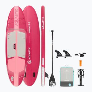 Deszka szett SUP felfújható AQUASTIC Compact 9'6" rózsaszín (Compact 9'6" AQS-B5I036-PK) kép