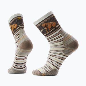Smartwool Hike Targeted Cushion Bear Stripe Mid Crew zokni hamu (Hike Targeted Cushion Bear Stripe Mid Crew SW0028800691) kép