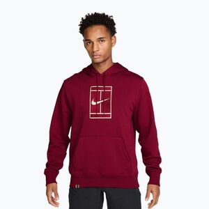 Férfi pulóver Nike Court team red/pale ivory (Court Fleece Hoodie IM6637-677) kép