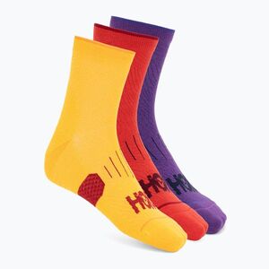 Zokni HOKA Quarter Run Sock 3-Pack egg yolk/cerise/virtual violet (Quarter Run Sock 3-Pack 1173952-EGY) kép