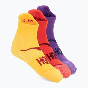 Zokni HOKA No-Show Run Sock 3-pack egg yolk/cerise/virtual violet (No-Show Run Sock 3-pack 1122930-EGY) kép
