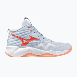 Női röplabda cipő Mizuno Wave Momentum Pro Mid blue finch/lava orange/flamingo coral (Wave Momentum Pro Mid V1GC254584) kép