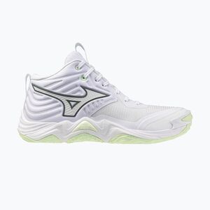 Női röplabda cipő Mizuno Wave Momentum Elite Mid white/balsam green/ambrosia (Wave Momentum Elite Mid V1GC251785) kép