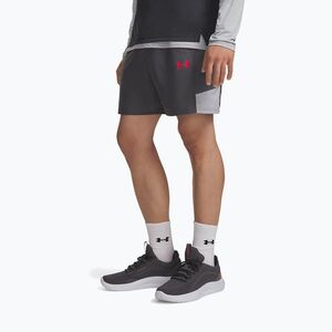 Férfi edző rövidnadrág Under Armour Tech Utility Shorts castlerock/mod gray/racer red (Tech Utility 6013799-025) kép
