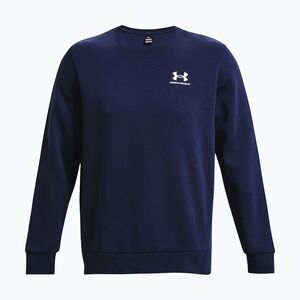 Férfi pulóver Under Armour Essential Fleece Crew midnight navy/white (Essential Fleece Crew 1374250-410) kép