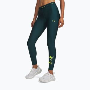 Női edzőleggingsek Under Armour HeatGear Novelty Leggings arden green/green citrine (HeatGear Novelty 6013662-919) kép
