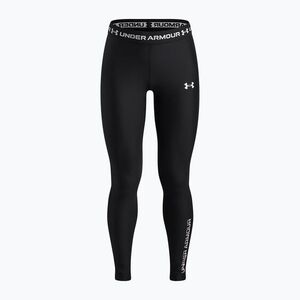 Gyerek leggingsek Under Armour HeatGear Graphic Leggings black/white (HeatGear Branded 6012636-001) kép