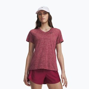 Női edző póló Under Armour Tech V-Twist claret/ox blood (Tech V-Twist 1384227-622) kép