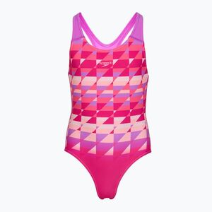 Gyerek egyrészes fürdőruha Speedo Digital Placement Splashback pink/glassy pink (Digital Placement Splashback 8-002627002) kép