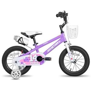 Gyermekkerékpár Joystar Pluto 14", 92-120 cm, világító segédkerekek, állítható nyeregmagasság, szilárd acélváz, zárt láncvédő burkolat kép