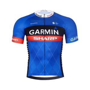 BONAVELO Rövid ujjú kerékpáros mez - GARMIN SHARP - kék/fekete kép