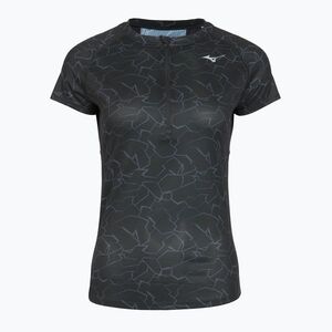 Női futó póló Mizuno Graphic Trail Tee fekete (Graphic Trail Tee J2GAC20609) kép