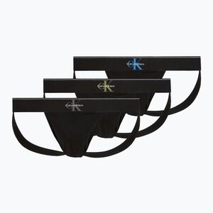 Férfi boxeralsó Calvin Klein LV00NB4644 Jock Strap black bodies w/ granite gray/poseid (LV00NB4644 Jock Strap LV00NB4644GUV) kép