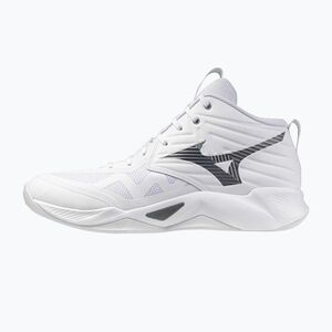 Röplabda cipő Mizuno Wave Momentum Pro Mid white/metallic gray/black (Wave Momentum Pro Mid V1GA254583) kép
