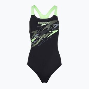 Női egyrészes fürdőruha Speedo Medley Logo Medalist anthracite/clover (Medley Logo Medalist 8-A000111003) kép