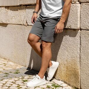 Férfi rövidnadrág Iron Aesthetics Chino Flex, szürke kép