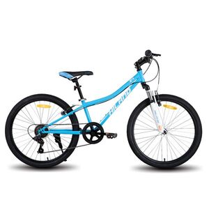 Junior hegyikerékpár Hiland Climber 24", 125-150 cm, sportnyereg, széles MTB-kormány, Shimano hátsó váltó, V-fékek, kettős falú alumínium felnik kép