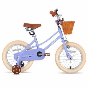 Gyermekkerékpár kosárral Joystar Retro 16", 104-135 cm, puha ülés, felfújható kerekek, kiegészítő segédkerekek, szilárd acélváz, hátsó kontrafék kép