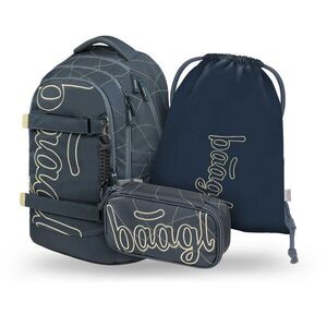 BAAGL 3 SET SKATE MAX SWEET Iskolai szett, sötétszürke, méret kép