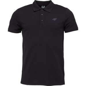 4F POLO SHIRT Férfi galléros póló, fekete, méret kép