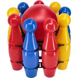 RELAKS-TOYS BOWLING PINS WITH A LARGE BOWLING BALL Tekebábu készlet golyóval, mix, méret kép