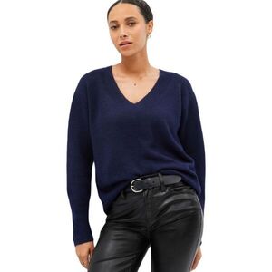GAP V-FOREVERCOZY Női pulóver, sötétkék, méret kép
