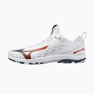 Férfi teniszcipő Mizuno Wave Drive Neo 4 white/insignia blue/orange (Wave Drive Neo 4 81GA250031) kép