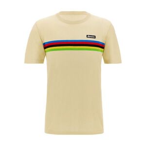 SANTINI Rövid ujjú kerékpáros póló - UCI WORLD CHAMPION - bézs kép