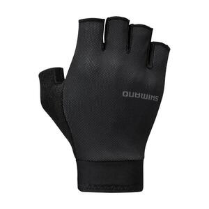 SHIMANO Kerékpáros kesztyű rövid ujjal - EXPLORER GEL - fekete kép