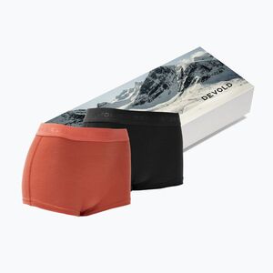 Női termoaktív boxer nadrág Devold Breeze Merino 150 Hipser 2 pack black/coral (Breeze Merino 150 Hipser GO 180 795 B) kép