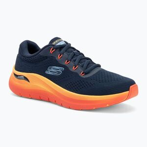 SKECHERS férfi cipő Arch Fit 2.0 navy bőr/multi trim (Arch Fit 2.0 232700 NVMT) kép